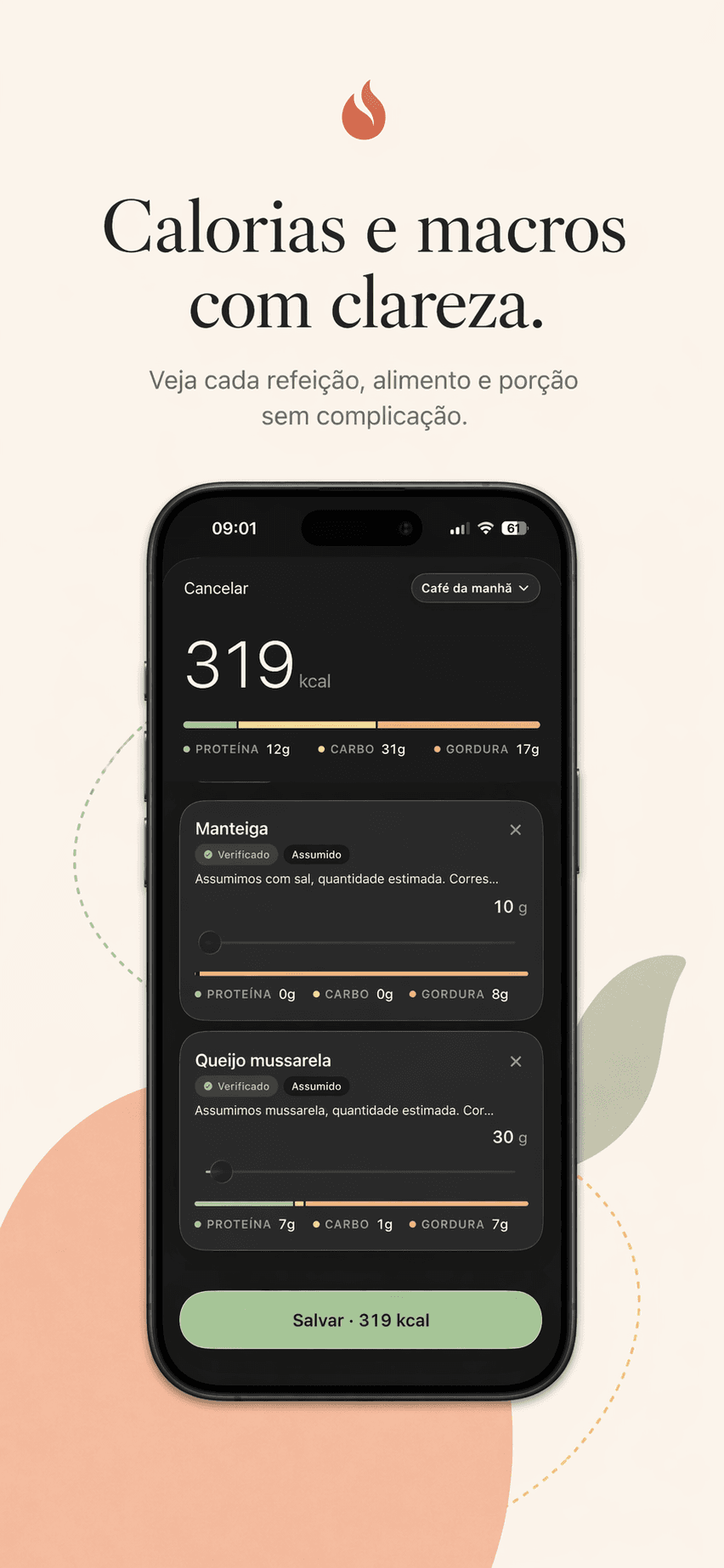 Tela de configurações do aplicativo Lume